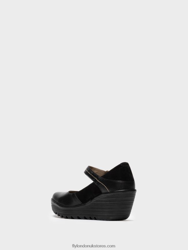 Mary Jane Shoes YUKO082 Women Fly London 4V24RT701 BLACK