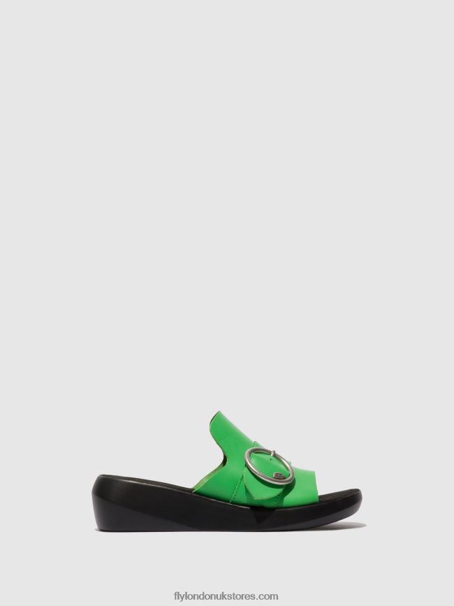 Buckle Mules BEYD925 Women Fly London 4V24RT377 AVOCADO