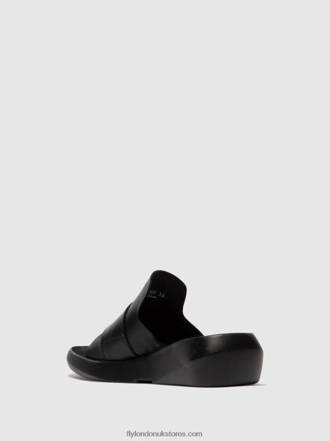 Buckle Mules BEYD925 Women Fly London 4V24RT378 BLACK