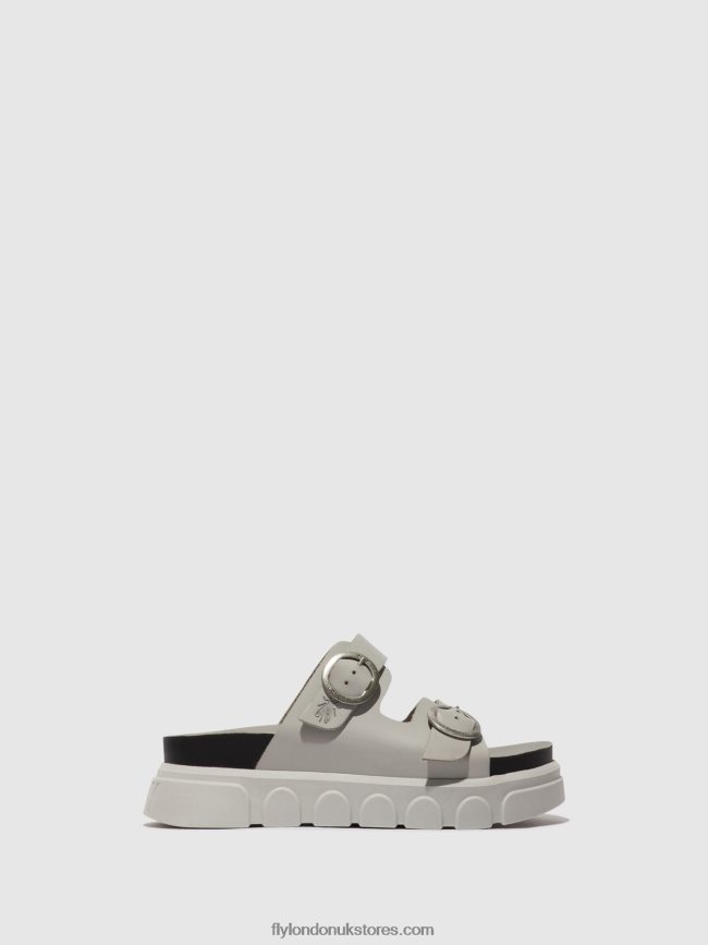 Buckle Mules CIDE946 Women Fly London 4V24RT373 CLOUD