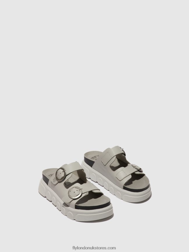 Buckle Mules CIDE946 Women Fly London 4V24RT373 CLOUD
