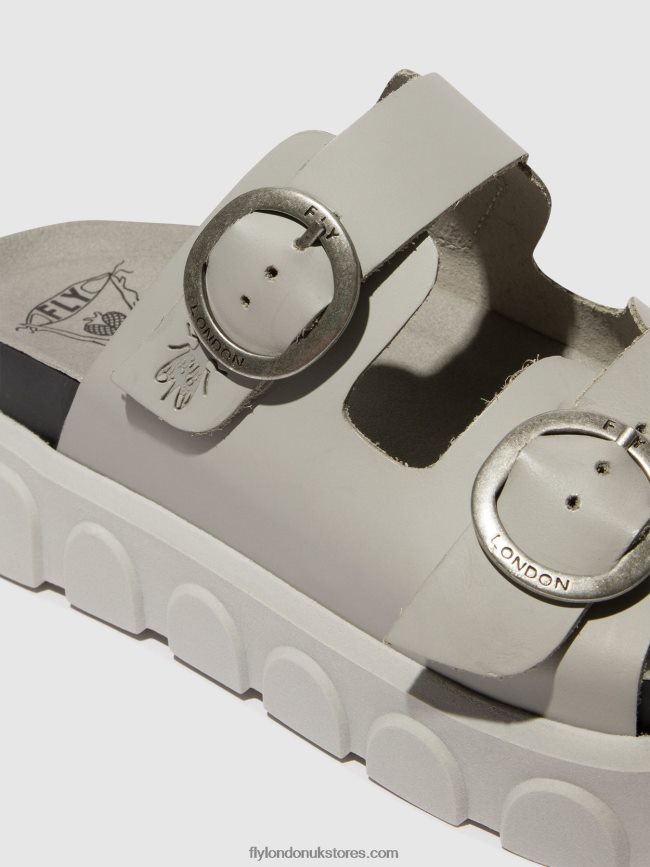 Buckle Mules CIDE946 Women Fly London 4V24RT373 CLOUD
