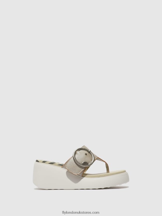 Buckle Mules DAFI938 Women Fly London 4V24RT374 SILVER