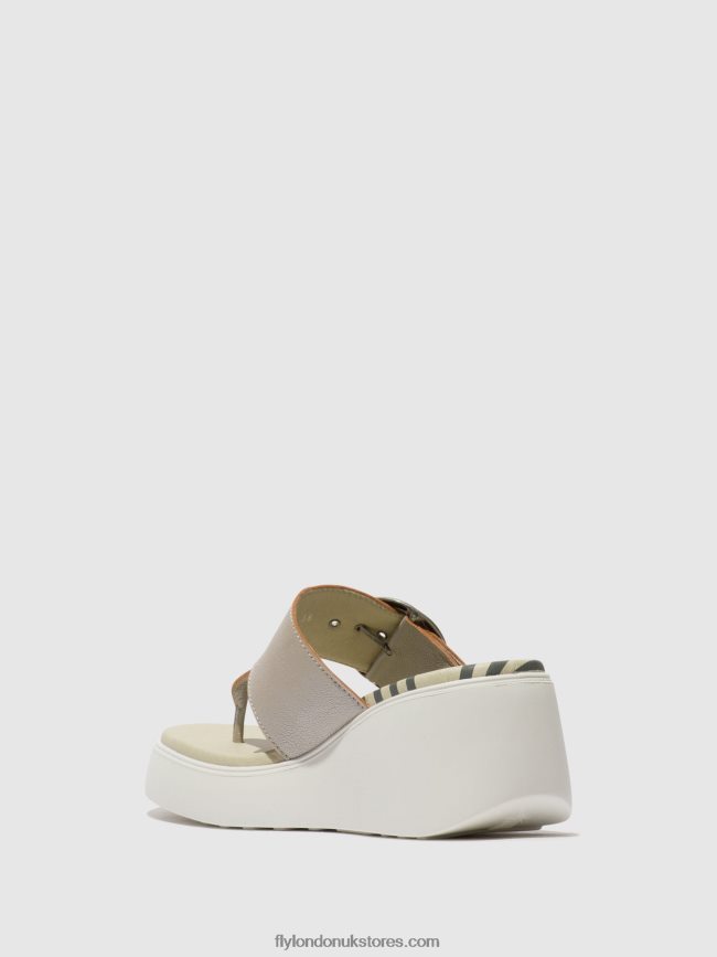 Buckle Mules DAFI938 Women Fly London 4V24RT374 SILVER