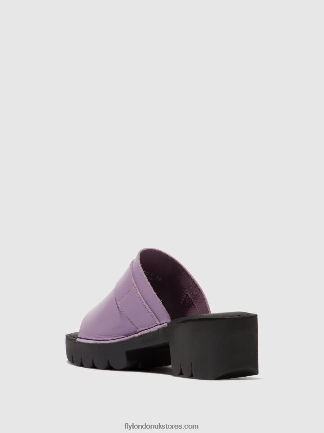 Buckle Mules EPLE519 Women Fly London 4V24RT371 VIOLET