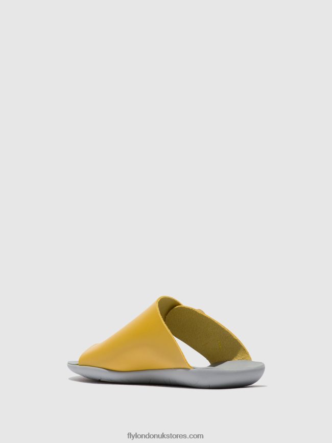 Open Toe Mules MICA758 Women Fly London 4V24RT367 MUSTARD