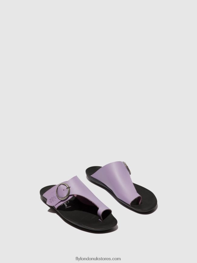 Open Toe Mules MICA758 Women Fly London 4V24RT368 VIOLET
