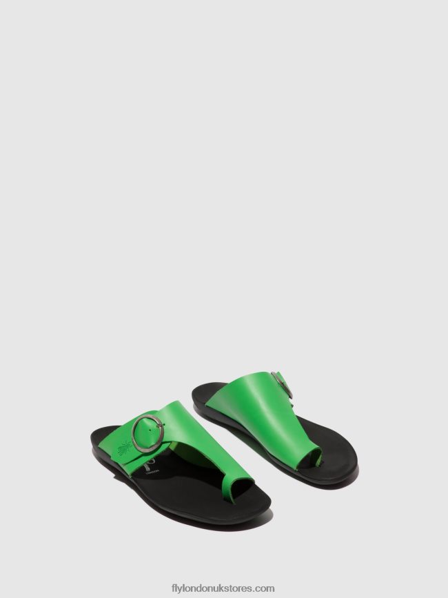 Open Toe Mules MICA758 Women Fly London 4V24RT369 AVOCADO