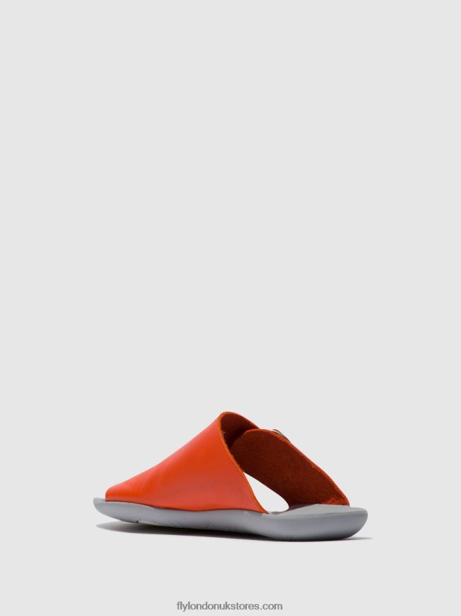 Open Toe Mules MICA758 Women Fly London 4V24RT383 CORAL