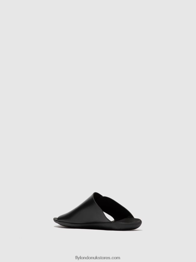 Open Toe Mules MICA758 Women Fly London 4V24RT384 BRIDLE BLACK