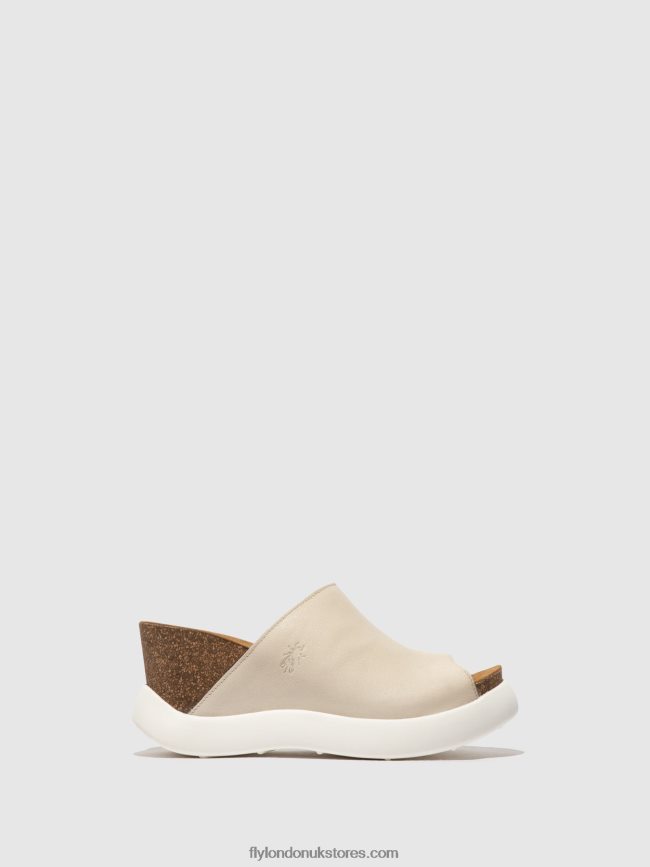 Slip-on Mules GINO966 Women Fly London 4V24RT365 OFFWHITE