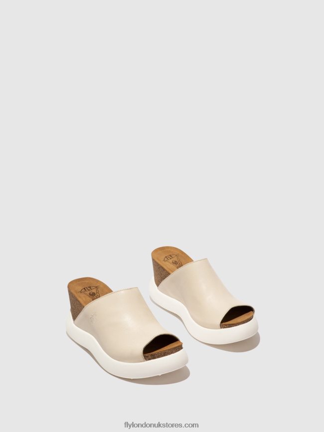 Slip-on Mules GINO966 Women Fly London 4V24RT365 OFFWHITE