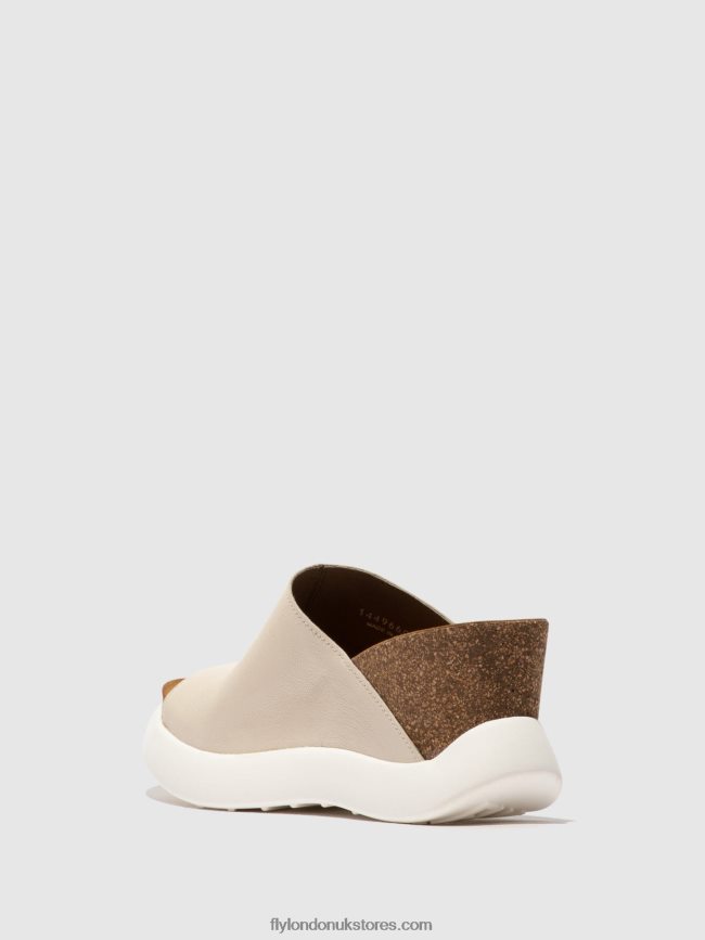 Slip-on Mules GINO966 Women Fly London 4V24RT365 OFFWHITE