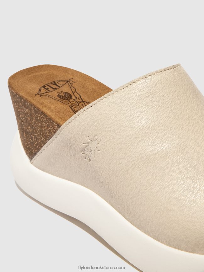 Slip-on Mules GINO966 Women Fly London 4V24RT365 OFFWHITE