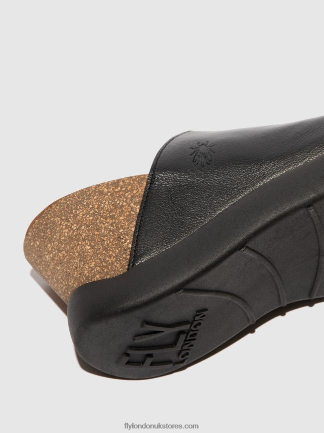 Slip-on Mules GINO966 Women Fly London 4V24RT366 BLACK