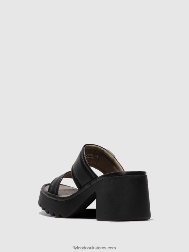 Slip-on Mules MAVA432 Women Fly London 4V24RT362 BLACK