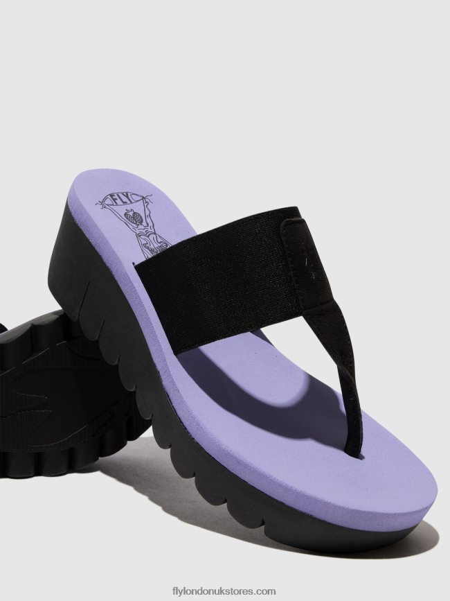 Slip-on Mules YOMU725 Women Fly London 4V24RT361 BLACK (VIOLA)
