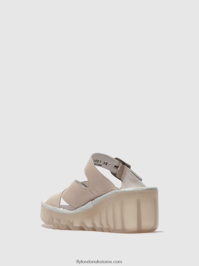 Wedge Mules BOCY409 Women Fly London 4V24RT357 CLOUD