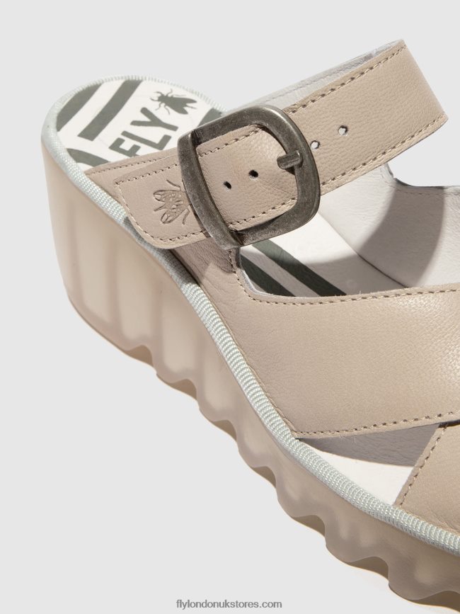 Wedge Mules BOCY409 Women Fly London 4V24RT357 CLOUD