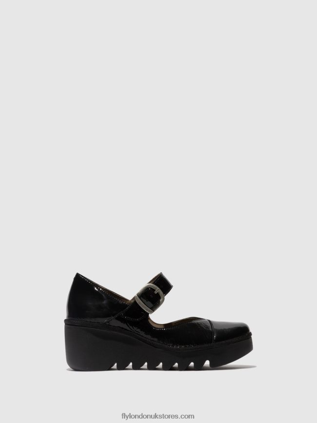 Buckle Shoes BAXE428 Women Fly London 4V24RT621 LUXOR BLACK