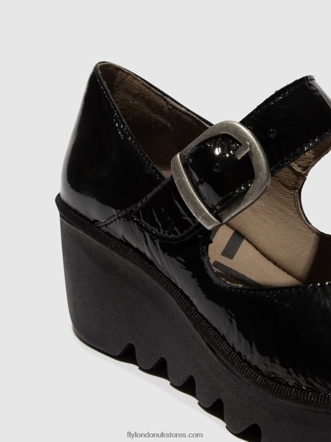 Buckle Shoes BAXE428 Women Fly London 4V24RT621 LUXOR BLACK