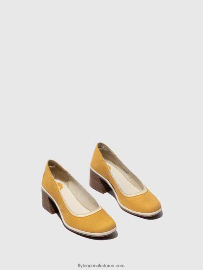 Classic Pumps Shoes LADE372 Women Fly London 4V24RT689 BUMBLEBEE/OFFWHITE