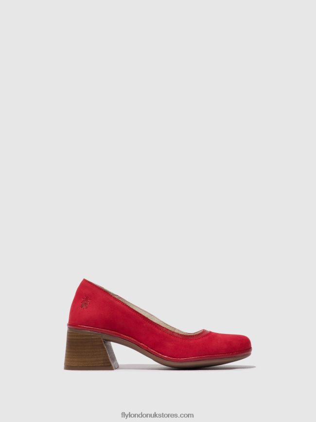 Classic Pumps Shoes LADE372 Women Fly London 4V24RT690 LIPSTICK RED