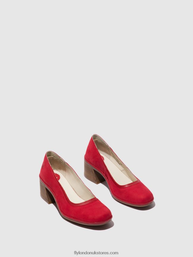 Classic Pumps Shoes LADE372 Women Fly London 4V24RT690 LIPSTICK RED
