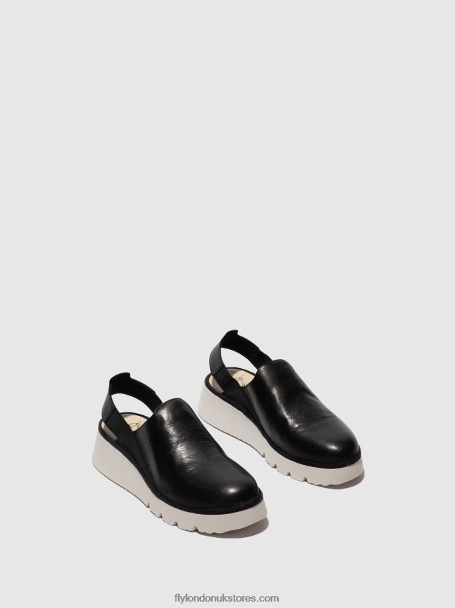 Sling-Back Shoes PLOG430 Women Fly London 4V24RT645 BLACK