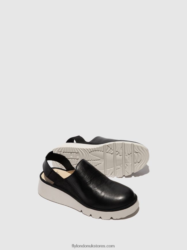 Sling-Back Shoes PLOG430 Women Fly London 4V24RT645 BLACK