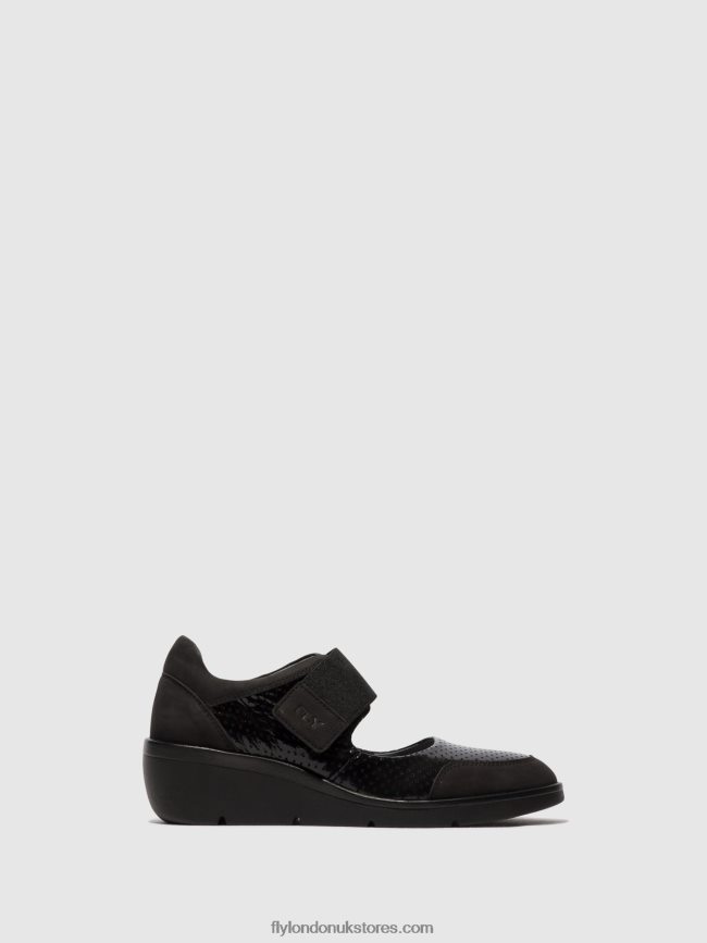 Velcro Shoes NAJE583 Women Fly London 4V24RT624 BLACK