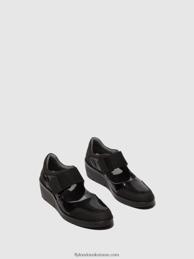 Velcro Shoes NAJE583 Women Fly London 4V24RT624 BLACK
