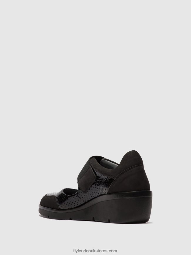 Velcro Shoes NAJE583 Women Fly London 4V24RT624 BLACK