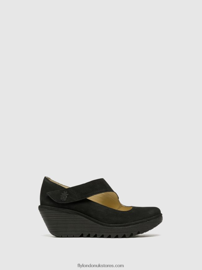 Wedge Shoes YASI682 Women Fly London 4V24RT699 BLACK