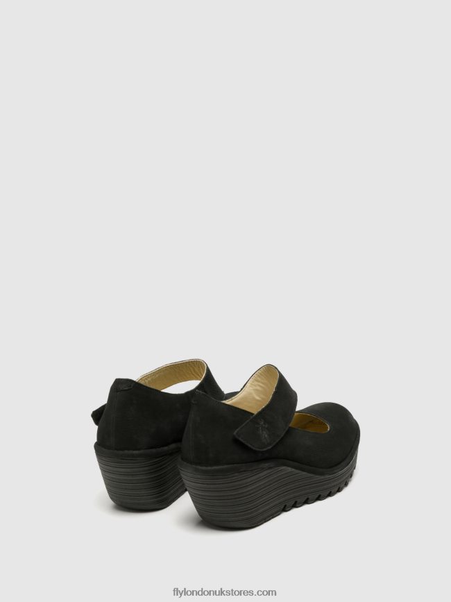 Wedge Shoes YASI682 Women Fly London 4V24RT699 BLACK