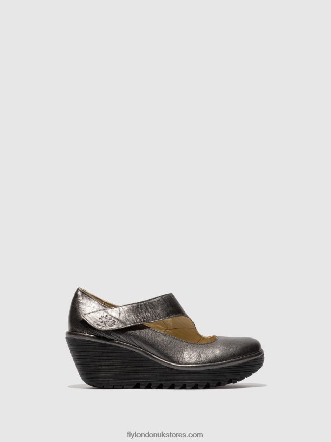 Wedge Shoes YASI682 Women Fly London 4V24RT703 GRAPHITE