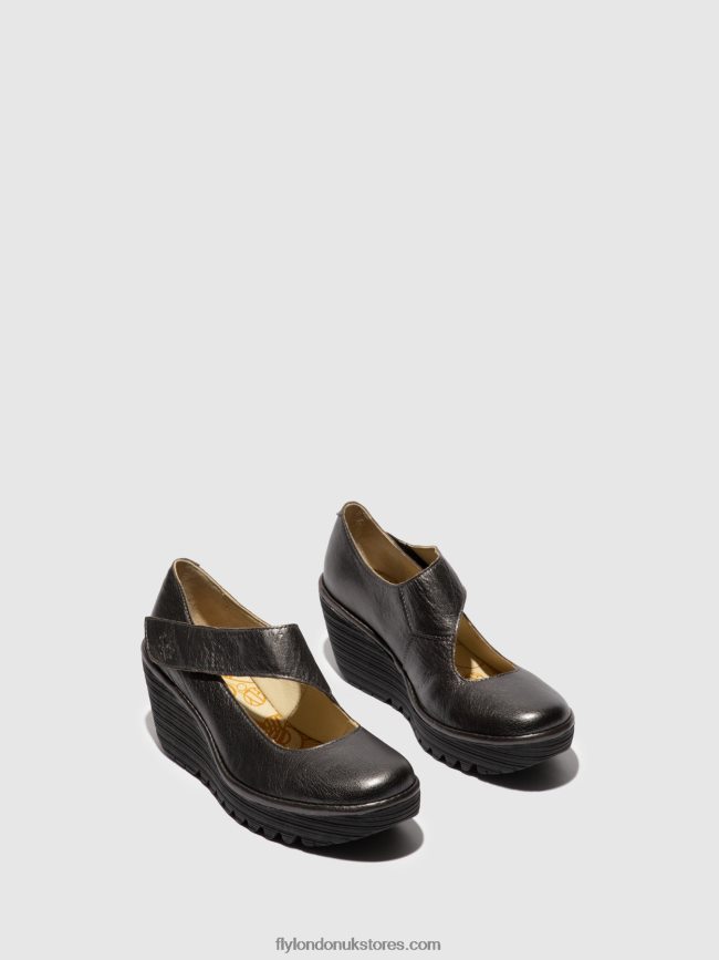 Wedge Shoes YASI682 Women Fly London 4V24RT703 GRAPHITE