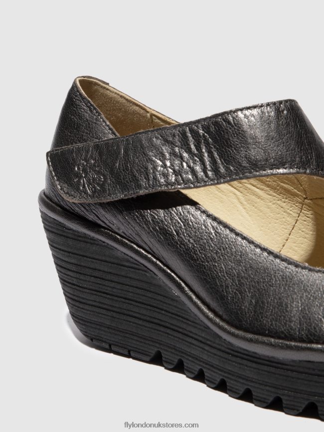 Wedge Shoes YASI682 Women Fly London 4V24RT703 GRAPHITE