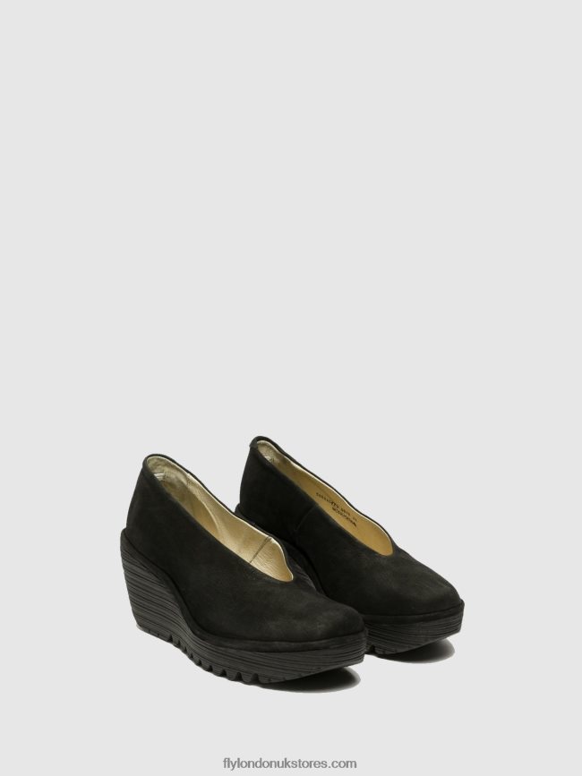 Wedge Shoes YAZ Women Fly London 4V24RT700 BLACK