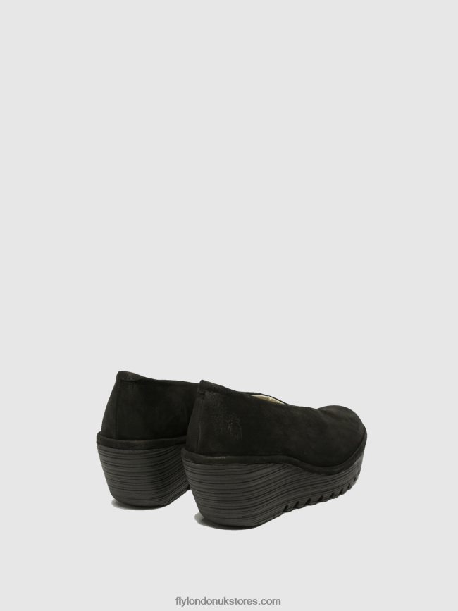 Wedge Shoes YAZ Women Fly London 4V24RT700 BLACK