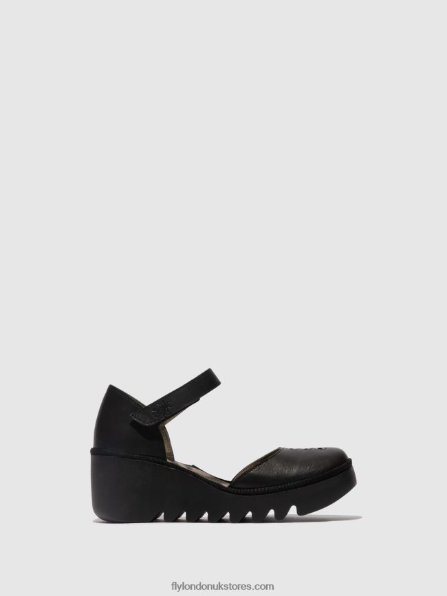 Ankle Strap Sandals BISO305 Women Fly London 4V24RT512 BLACK