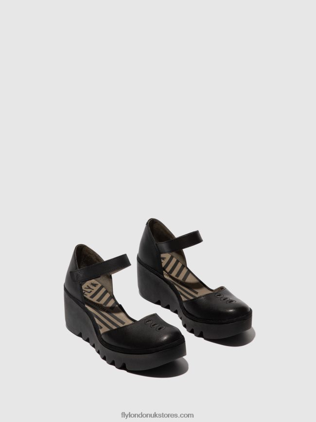 Ankle Strap Sandals BISO305 Women Fly London 4V24RT512 BLACK