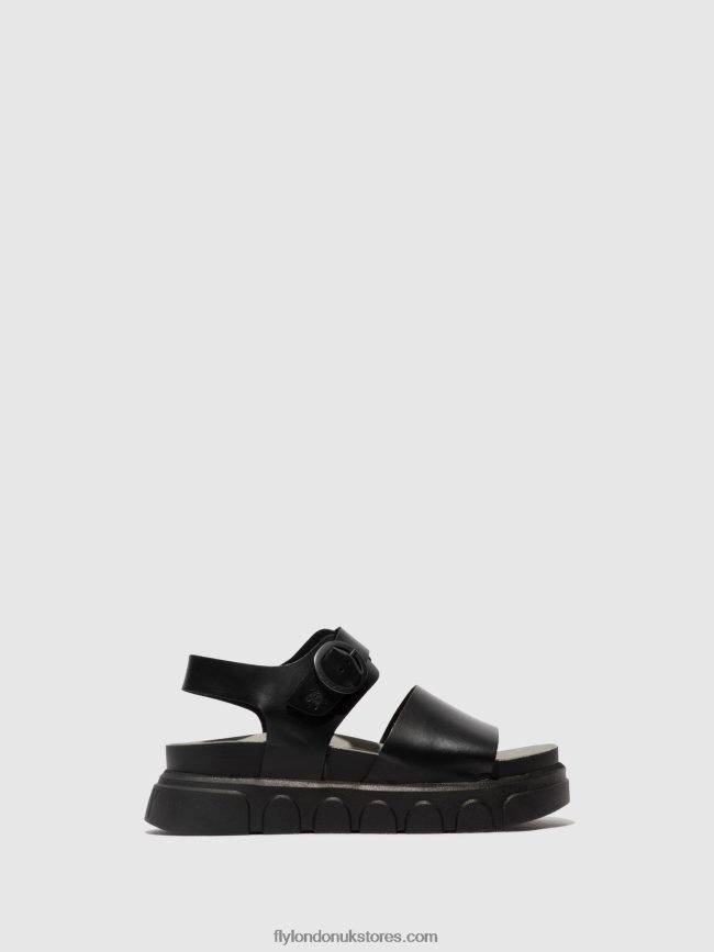 Ankle Strap Sandals CREE947 Women Fly London 4V24RT506 BLACK