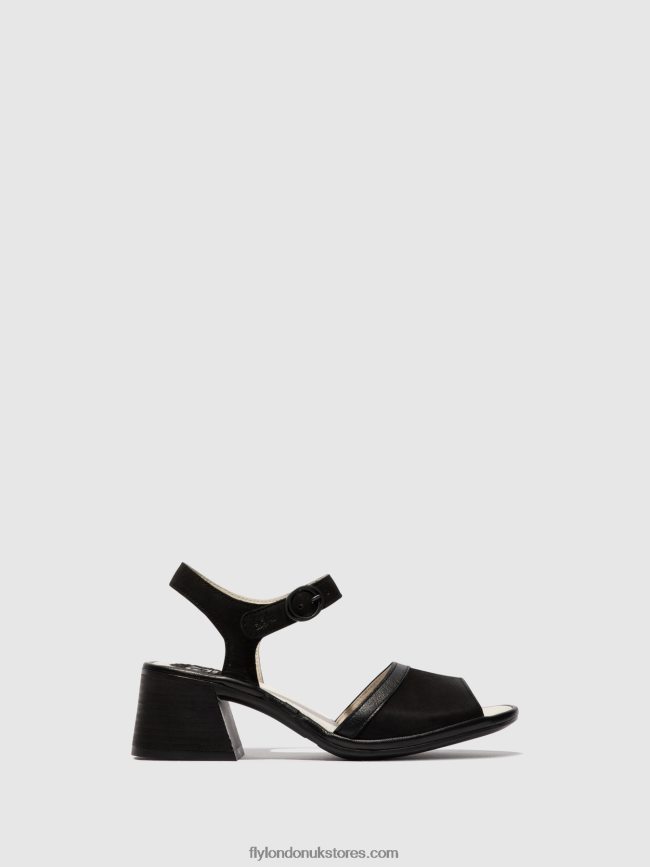 Ankle Strap Sandals LEAR374 Women Fly London 4V24RT531 BLACK