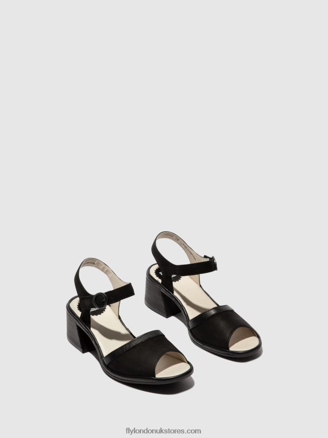 Ankle Strap Sandals LEAR374 Women Fly London 4V24RT531 BLACK
