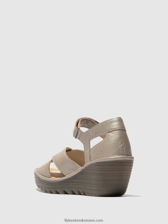 Ankle Strap Sandals YENT365 Women Fly London 4V24RT565 SILVER