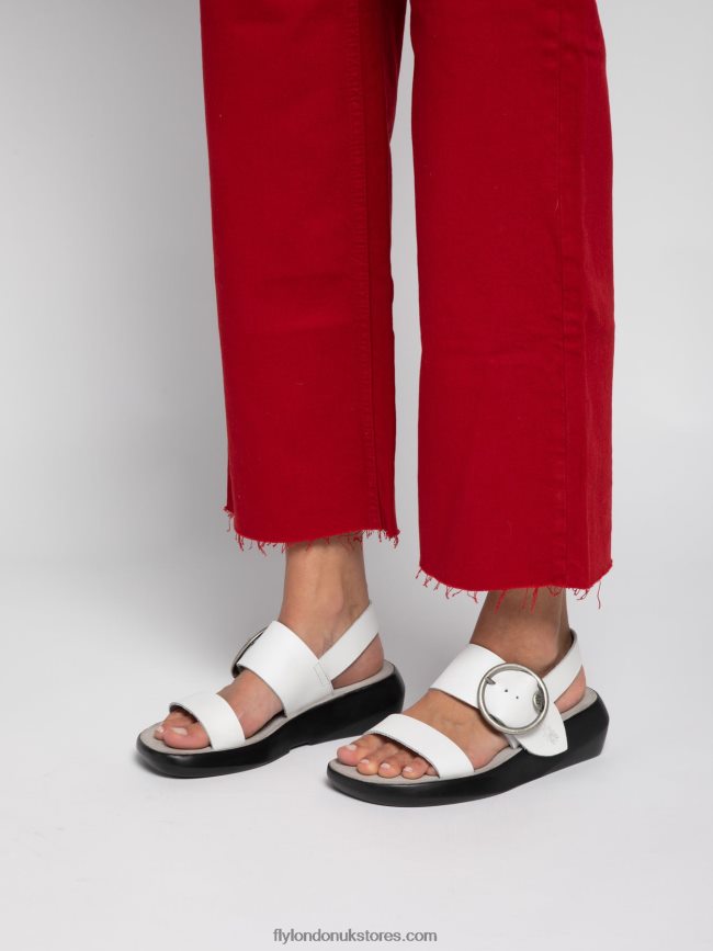 Buckle Sandals BANI739 Women Fly London 4V24RT604 BROOKLYN OFFWHITE