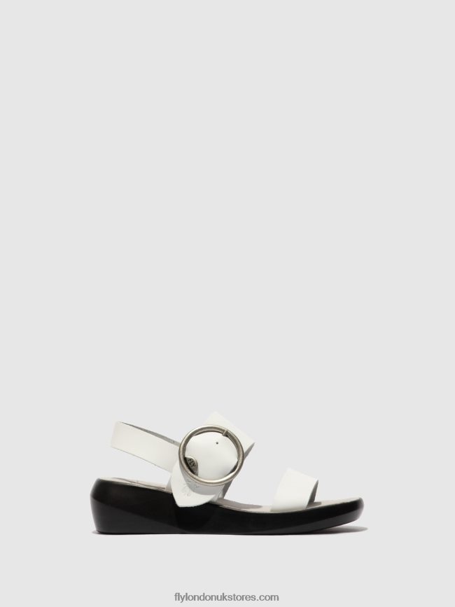 Buckle Sandals BANI739 Women Fly London 4V24RT604 BROOKLYN OFFWHITE