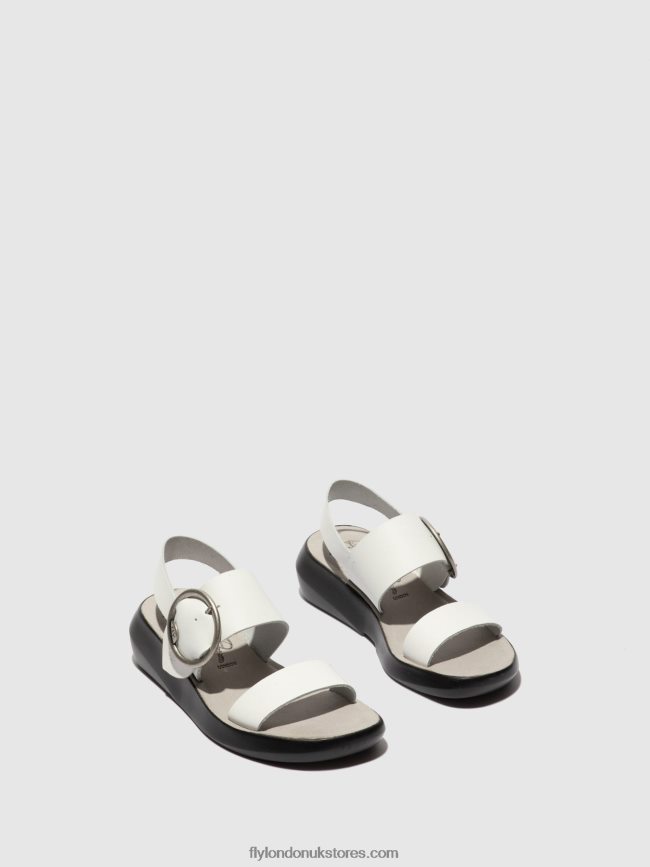 Buckle Sandals BANI739 Women Fly London 4V24RT604 BROOKLYN OFFWHITE