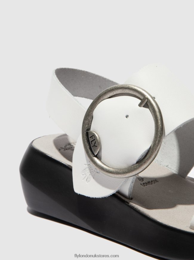 Buckle Sandals BANI739 Women Fly London 4V24RT604 BROOKLYN OFFWHITE